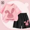 Đồ bộ bé gái BabyloveGO AQ-RB33 ngắn tay in hình thỏ Line Rabit - Giá 189.000₫ 4