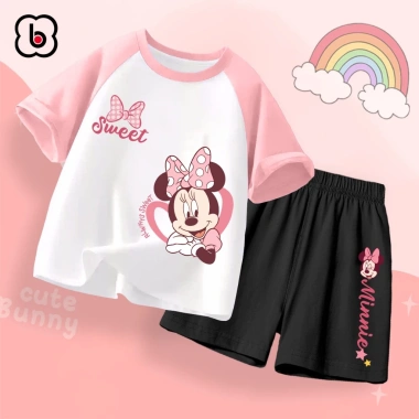 Đồ bộ bé gái BabyloveGO Disney mùa hè thun cotton thoáng mát - Giá chỉ 189.000đ 2