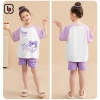 Đồ bộ bé gái BabyloveGO mùa hè thun cotton mềm nhẹ, thoáng mát cho bé 1-10 tuổi 3