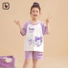 Đồ bộ bé gái BabyloveGO mùa hè thun cotton mềm nhẹ, thoáng mát cho bé 1-10 tuổi 4
