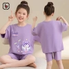 Đồ bộ bé gái BabyloveGO mùa hè thun cotton mềm nhẹ, thoáng mát cho bé 1-10 tuổi 5