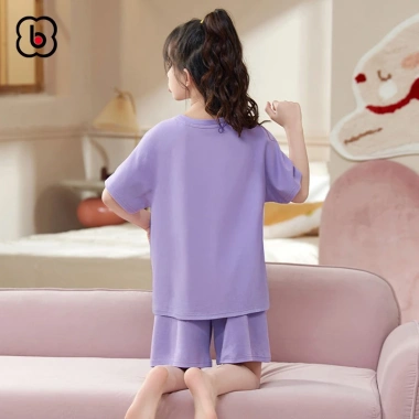 Đồ bộ bé gái BabyloveGO mùa hè thun cotton mềm nhẹ, thoáng mát cho bé 1-10 tuổi 7
