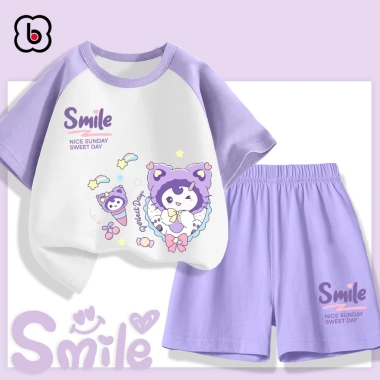 Đồ bộ bé gái BabyloveGO mùa hè thun cotton mềm nhẹ, thoáng mát cho bé 1-10 tuổi 9