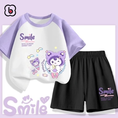 Đồ bộ bé gái BabyloveGO mùa hè thun cotton mềm nhẹ, thoáng mát cho bé 1-10 tuổi 10