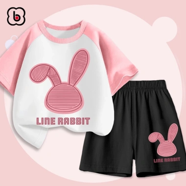 Đồ bộ bé gái BabyloveGO thun cotton ngắn tay in hình thỏ Rabbit BT4-RB33 giá 189k