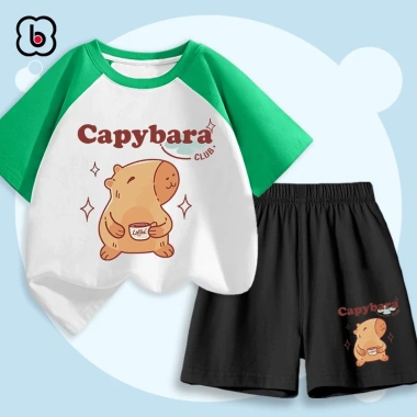 Đồ bộ bé trai BabyloveGO Capybara mùa hè thun cotton thoáng mát - 189.000₫ 3