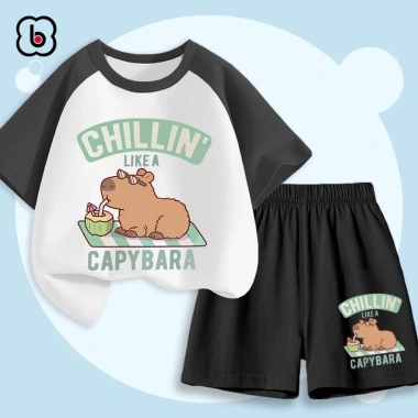 Đồ bộ bé trai BabyloveGO Capybara mùa hè thun cotton thoáng mát - 189.000₫ 4