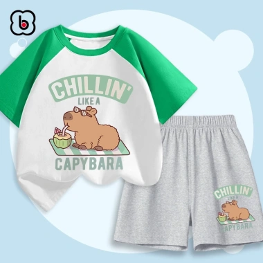 Đồ bộ bé trai BabyloveGO Capybara mùa hè thun cotton thoáng mát - 189.000₫ 5