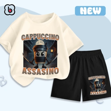 Đồ bộ BRAINROT Cappuccino Assasino bé trai BabyloveGO – Set thun cotton mùa hè thoáng mát, giá 199.000₫, giá gốc 248.750₫ 6