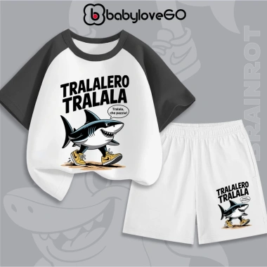 Đồ bộ BRAINROT cho bé trai BabyloveGO mùa hè thun cotton thoáng mát Giá chỉ 199.000 VND