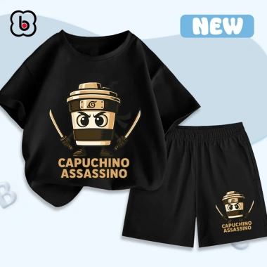 Đồ bộ CAPPUCCINO ASSASSINO bé trai BabyloveGO thun cotton thoáng mát mùa hè - 199.000₫