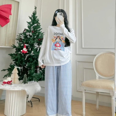 Đồ bộ dài quần dài ren xinh xắn NEONVN - Tay dài, dáng suông, ấm áp thu đông