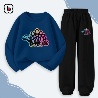 Đồ bộ dài tay bé trai BabyloveGO BST Khủng Long thu đông thun cotton mềm mịn thoáng mát 199.000đ 2