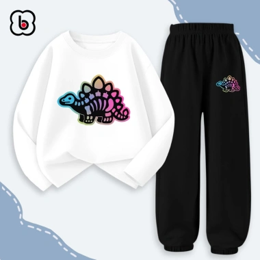 Đồ bộ dài tay bé trai BabyloveGO BST Khủng Long thu đông thun cotton mềm mịn thoáng mát 199.000đ 3