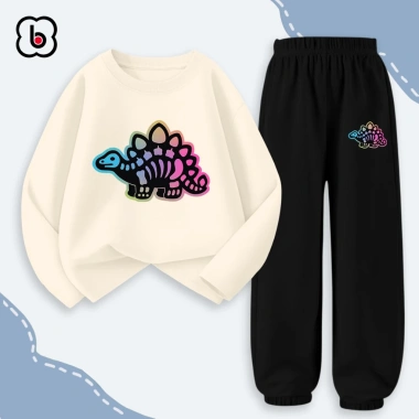 Đồ bộ dài tay bé trai BabyloveGO BST Khủng Long thu đông thun cotton mềm mịn thoáng mát 199.000đ 4