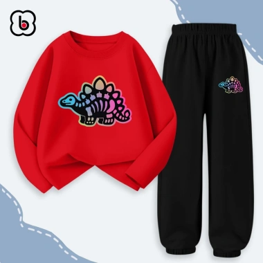 Đồ bộ dài tay bé trai BabyloveGO BST Khủng Long thu đông thun cotton mềm mịn thoáng mát 199.000đ 5