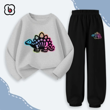 Đồ bộ dài tay bé trai BabyloveGO BST Khủng Long thu đông thun cotton mềm mịn thoáng mát 199.000đ 6
