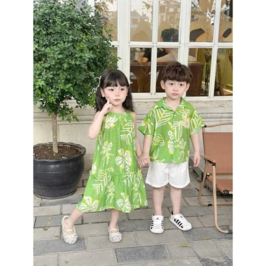 Đồ bộ đi biển bé trai họa tiết hoa quả Summer – Chất liệu cao cấp, mềm thấm hút, giá ưu đãi 215k