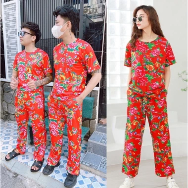 Đồ Bộ Gia Đình Mặc Chúc Tết Du Xuân Set Hoa Con Công Thanh Long Khăn Trải Bàn Con Rồng K1 – Giá Ưu Đãi 69.500₫