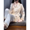 Đồ bộ Luxury Pijama lụa latin cao cấp tay dài hoa vàng nhạt – Giá chỉ 280.800₫ 5