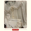 Đồ Bộ Mặc Nhà Len Tăm Thỏ Thu Đông Ấm Áp, Pijama Nữ Tiểu Thư Bánh Bèo Dày Dặn Cao Cấp - Giá 329.000₫ 7