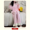Đồ Bộ Mặc Nhà Len Tăm Thỏ Thu Đông Ấm Áp, Pijama Nữ Tiểu Thư Bánh Bèo Dày Dặn Cao Cấp - Giá 329.000₫ 10