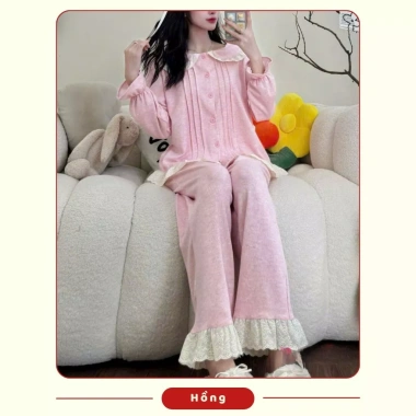 Đồ Bộ Mặc Nhà Len Tăm Thỏ Thu Đông Ấm Áp, Pijama Nữ Tiểu Thư Bánh Bèo Dày Dặn Cao Cấp - Giá 329.000₫ 10 Đồ Bộ Mặc Nhà Len Tăm Thỏ Thu Đông Ấm Áp, Pijama Nữ Tiểu Thư Bánh Bèo Dày Dặn Cao Cấp - Giá 329.000₫ 10