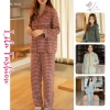 Đồ Bộ Mặc Nhà Nữ Lila Kẻ Caro Dài Cổ, Cotton Mềm Mịn, Thoải Mái, Giá 254.150 VND