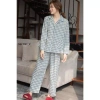 Đồ Bộ Mặc Nhà Nữ Lila Kẻ Caro Dài Cổ, Cotton Mềm Mịn, Thoải Mái, Giá 254.150 VND 10
