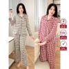 Đồ bộ mặc nhà nữ Suna Clothing P17 caro, cổ bẻ, cotton Nhật mềm mịn, giảm giá 299k
