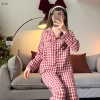Đồ bộ mặc nhà nữ Suna Clothing P17 caro, cổ bẻ, cotton Nhật mềm mịn, giảm giá 299k 5
