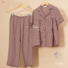 Đồ Bộ Mặc Nhà Pijama Lila Kẻ Sọc Cotton Mềm Mịn Dáng Babydoll Giá Chỉ 248.170₫ 10