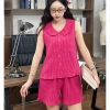 Đồ bộ mặc nhà quần đùi áo sát nách cổ sen cotton thoáng mát - Giá chỉ 195k 4