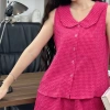Đồ bộ mặc nhà quần đùi áo sát nách cổ sen cotton thoáng mát - Giá chỉ 195k 5