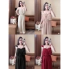 Đồ Bộ Mặc Nhà Set 2 Dây Áo Croptop Lụa Latin Mềm Mại Freesize Giảm 205k