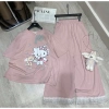 Đồ Bộ Mặc Nhà Set Hoa Nhí Cổ Tròn và Tag Kitty Dễ Thương - Giá ưu đãi 399k giảm 20% 2