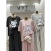 Đồ Bộ Mặc Nhà Set Hoa Nhí Cổ Tròn và Tag Kitty Dễ Thương - Giá ưu đãi 399k giảm 20% 5