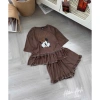 Đồ Bộ Mặc Nhà Thun Cotton Viền Ren Trái Tim + Quần Suông Gấu Bèo – Giá 310k (từ 397k) 2
