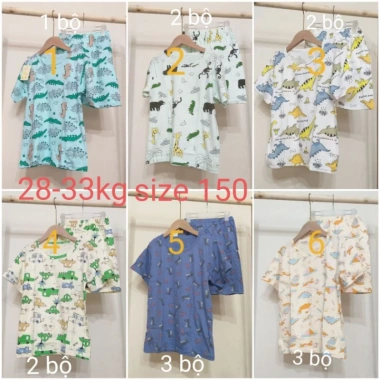 Đồ bộ ngắn tay xuất hàn cho bé trai, bé gái size 28-48kg giá chỉ 53.400đ