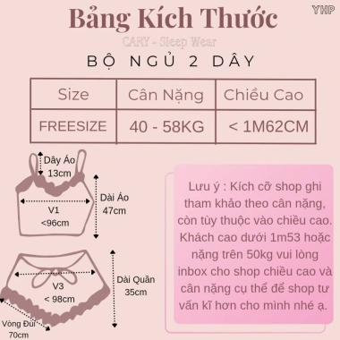 Đồ bộ ngủ 2 dây CARY - Quần đùi lụa mềm mát, giá chỉ 79.000₫, giảm còn 79k 3
