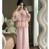 Đồ Bộ Ngủ Tiểu Thư Áo Cổ V Xếp Ly Lụa Latin Mềm Mịn Free Size 40-58kg 229k 8