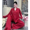 Đồ bộ ngủ tiểu thư Kitty áo túi ép đá mèo lụa Latin mềm mịn, free size 40‑58kg giảm giá 214.400₫ 4