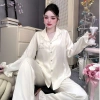 Đồ bộ ngủ tiểu thư Kitty áo túi ép đá mèo lụa Latin mềm mịn, free size 40‑58kg giảm giá 214.400₫ 10