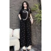 Đồ bộ nữ áo cotton họa tiết số 7+quần ống rộng nơ - Mặc nhà thoải mái, 199k 4