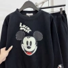 Đồ bộ nữ áo phông nỉ dài tay Mickey quần dài bo gấu cạp chun dây rút 129k 5