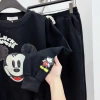 Đồ bộ nữ áo phông nỉ dài tay Mickey quần dài bo gấu cạp chun dây rút 129k 6
