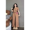 Đồ bộ nữ cotton D29 size 40-85kg, quần dài ống rộng họa tiết nơ, set fullsize đi chơi, mặc nhà - giá 165.454₫ 3