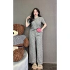 Đồ bộ nữ cotton D29 size 40-85kg, quần dài ống rộng họa tiết nơ, set fullsize đi chơi, mặc nhà - giá 165.454₫ 6