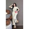 Đồ bộ nữ cotton D29 size 40-85kg, quần dài ống rộng họa tiết nơ, set fullsize đi chơi, mặc nhà - giá 165.454₫ 7