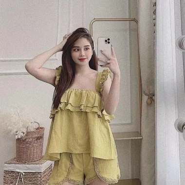 Đồ bộ nữ dễ thương 2 dây bèo tầng hàng, thiết kế đẹp, đa màu, giá chỉ 124.200₫ 3 Đồ bộ nữ dễ thương 2 dây bèo tầng hàng, thiết kế đẹp, đa màu, giá chỉ 124.200₫ 3